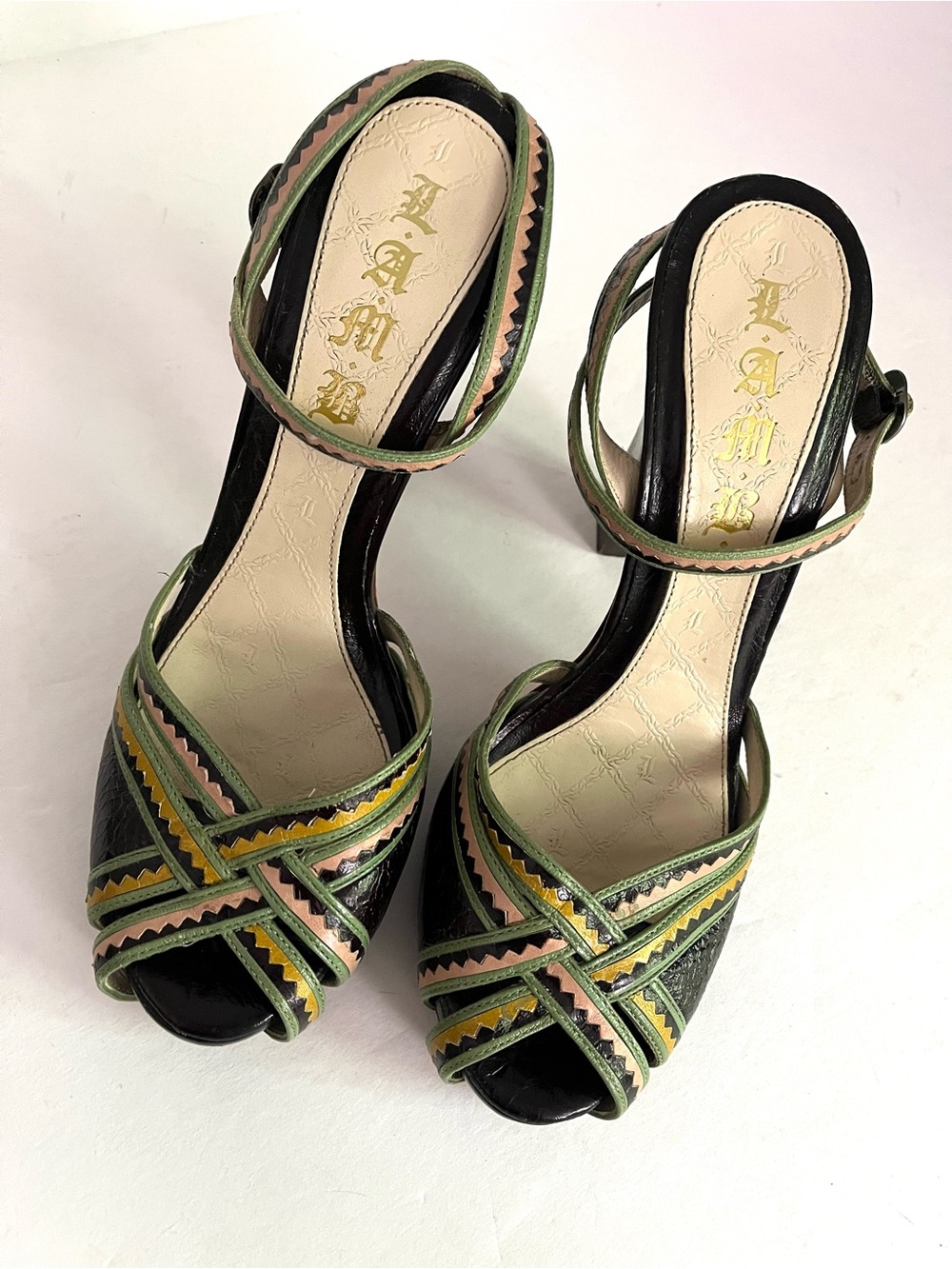 L.A.M.B. Platform Sandals - Size 9.5 - Picture 7 of 9